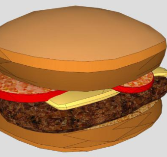 食品汉堡SU模型下载_sketchup草图大师SKP模型