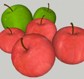 红绿苹果SU模型下载_sketchup草图大师SKP模型