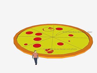 巨大披萨SU模型下载_sketchup草图大师SKP模型
