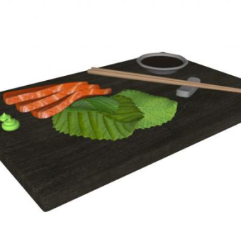 三文鱼生鱼片SU模型下载_sketchup草图大师SKP模型