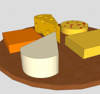 金黄奶酪食品SU模型下载_sketchup草图大师SKP模型