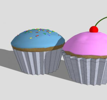 杯形蛋糕SU模型下载_sketchup草图大师SKP模型