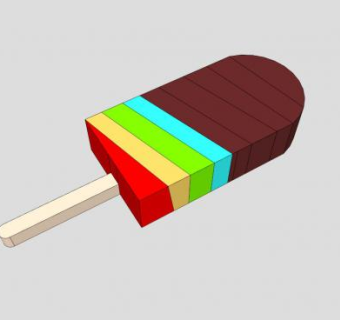 彩虹冰淇淋SU模型下载_sketchup草图大师SKP模型