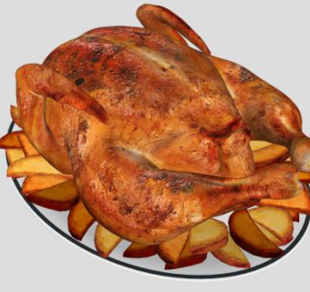 炸鸡土豆SU模型下载_sketchup草图大师SKP模型