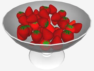 水果<em>草莓</em>SU模型下载_sketchup草图大师SKP模型