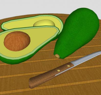 鳄梨牛油果SU模型下载_sketchup草图大师SKP模型