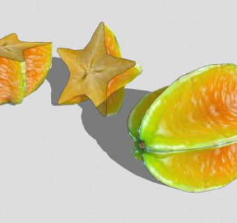 水果楊桃SU模型下载_sketchup草图大师SKP模型