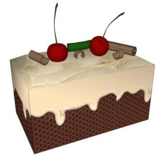 水果巧克力香草蛋糕SU模型下载_sketchup草图大师SKP模型