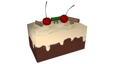 水果巧克力香草蛋糕SU模型下载_sketchup草图大师SKP模型