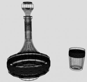 经典玻璃水瓶SU模型下载_sketchup草图大师SKP模型