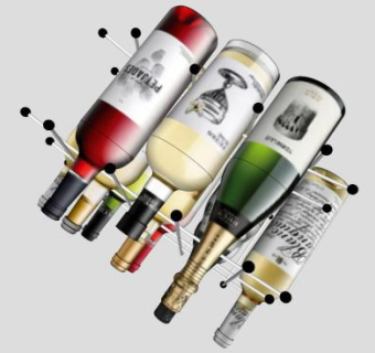 酒架玻璃瓶SU模型下载_sketchup草图大师SKP模型