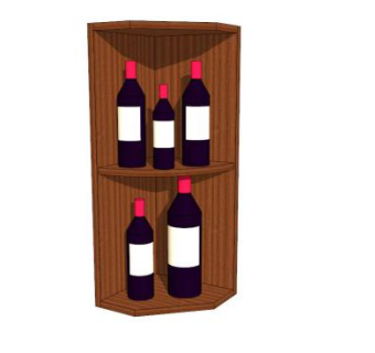 科斯克圆货架葡萄酒SU模型下载_sketchup草图大师SKP模型