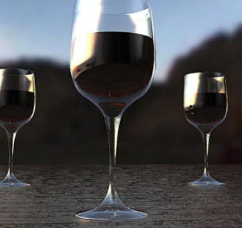 红酒玻璃杯SU模型下载_sketchup草图大师SKP模型