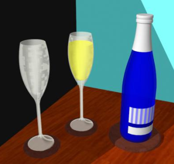 普罗塞科酒水瓶SU模型下载_sketchup草图大师SKP模型