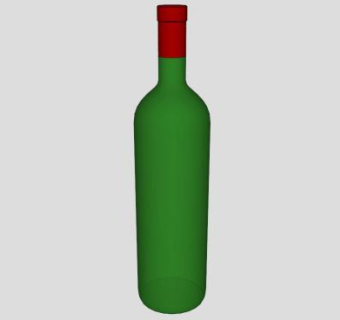 红酒瓶SU模型下载_sketchup草图大师SKP模型