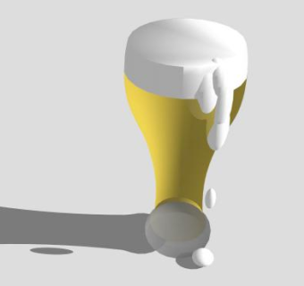 玻璃啤酒酒水SU模型下载_sketchup草图大师SKP模型