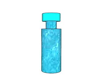 公司饮料蓝色瓶子SU模型下载_sketchup草图大师SKP模型