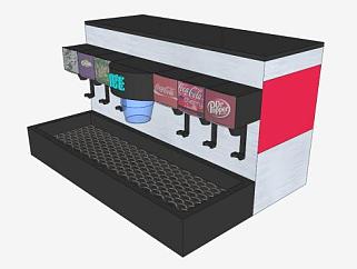 喷泉饮料自动售货机SU模型下载_sketchup草图大师SKP模型