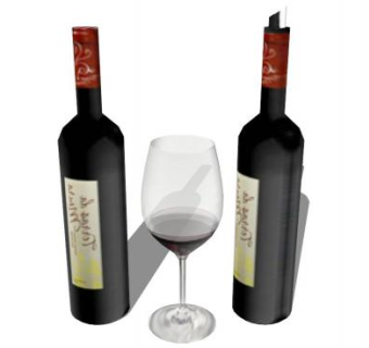 玻璃红酒葡萄酒SU模型下载_sketchup草图大师SKP模型