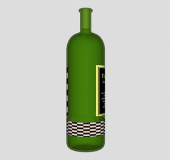 酒水红酒瓶SU模型下载_sketchup草图大师SKP模型