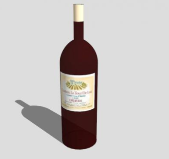 葡萄酒酒水酒瓶SU模型下载_sketchup草图大师SKP模型
