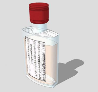 白酒酒瓶酒水SU模型下载_sketchup草图大师SKP模型