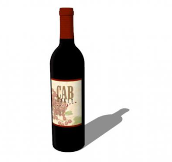 葡萄酒标签酒瓶SU模型下载_sketchup草图大师SKP模型