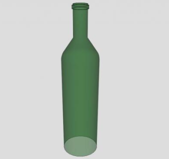 绿色酒瓶SU模型下载_sketchup草图大师SKP模型