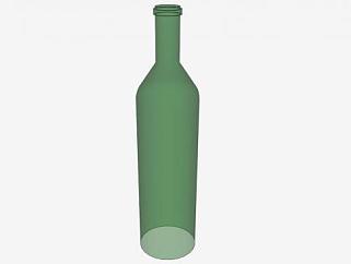 绿色酒瓶SU模型下载_sketchup草图大师SKP模型