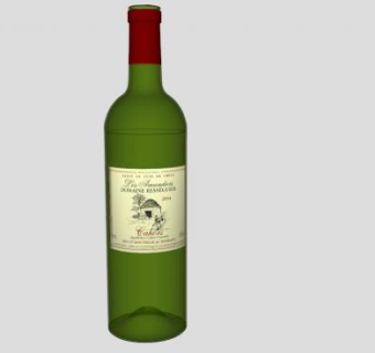 绿色葡萄酒酒瓶SU模型下载_sketchup草图大师SKP模型
