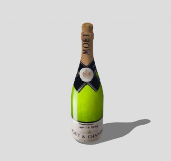 酩悦香槟酒酒水SU模型下载_sketchup草图大师SKP模型