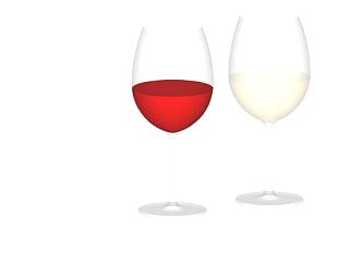 红和白葡萄酒SU模型下载_sketchup草图大师SKP模型