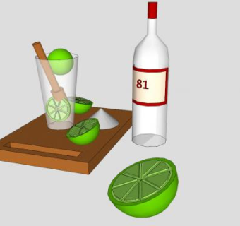 青柠与朗姆酒SU模型下载_sketchup草图大师SKP模型