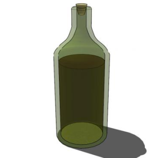 绿色酒瓶软木塞SU模型下载_sketchup草图大师SKP模型