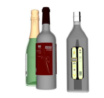 香槟酒SU模型下载_sketchup草图大师SKP模型