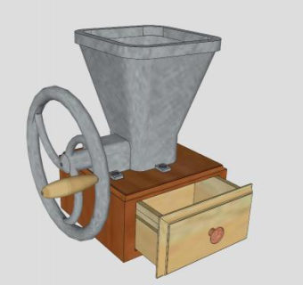 手磨咖啡器SU模型下载_sketchup草图大师SKP模型