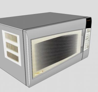 松下白色微波炉SU模型下载_sketchup草图大师SKP模型