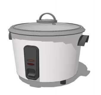 厨房电饭煲SU模型下载_sketchup草图大师SKP模型