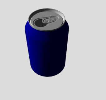 蓝色易拉罐SU模型下载_sketchup草图大师SKP模型
