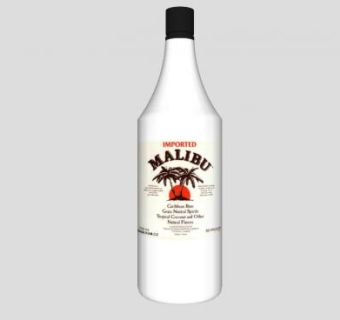 白色酒瓶黑色盖帽SU模型下载_sketchup草图大师SKP模型