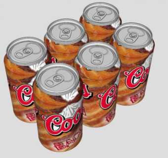 六罐啤酒酒水SU模型下载_sketchup草图大师SKP模型