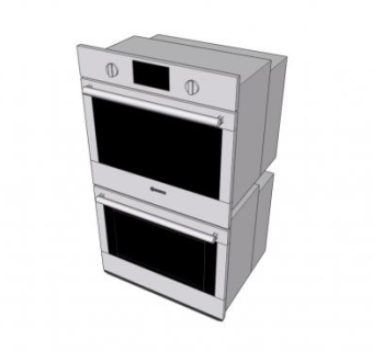 博世双层烤箱SU模型下载_sketchup草图大师SKP模型
