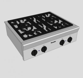厨房煤气灶SU模型下载_sketchup草图大师SKP模型