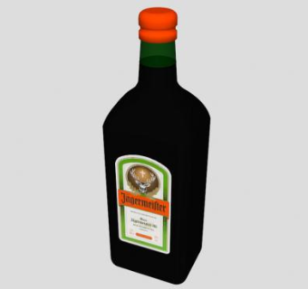 方柱形酒瓶SU模型下载_sketchup草图大师SKP模型