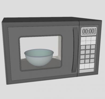 现代厨房微波SU模型下载_sketchup草图大师SKP模型