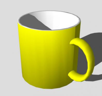 黄色杯子SU模型下载_sketchup草图大师SKP模型
