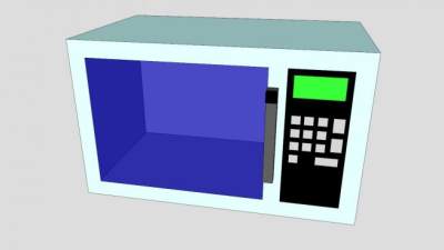 标准厨房微波炉SU模型下载_sketchup草图大师SKP模型