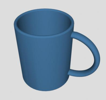 钴色咖啡杯SU模型下载_sketchup草图大师SKP模型