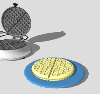 厨房华夫格铁SU模型下载_sketchup草图大师SKP模型