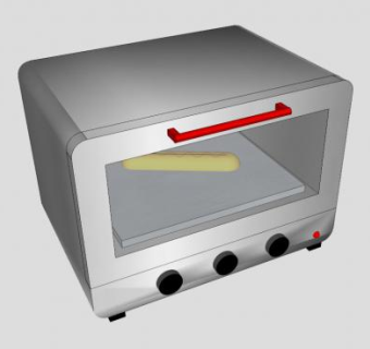 厨房烘培烤箱SU模型下载_sketchup草图大师SKP模型